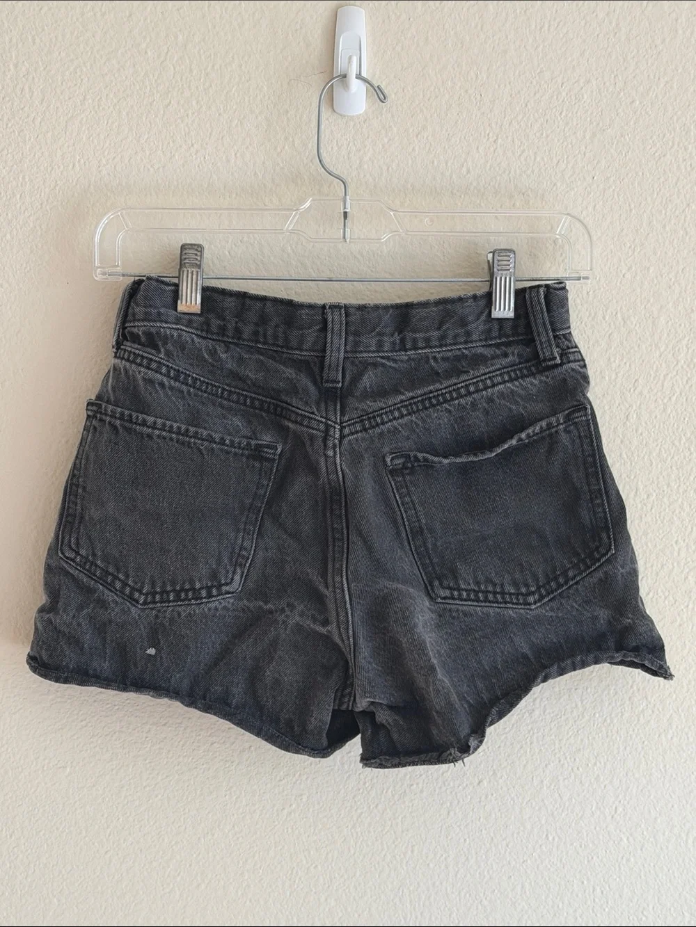 Old Navy Black Distressed Denim Shorts